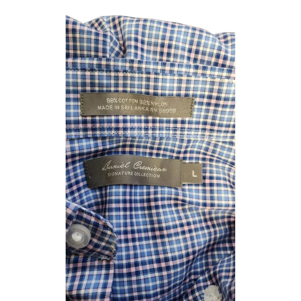 Daniel Cremieux Button Down Shirt Mens Large Blue‎ NWT